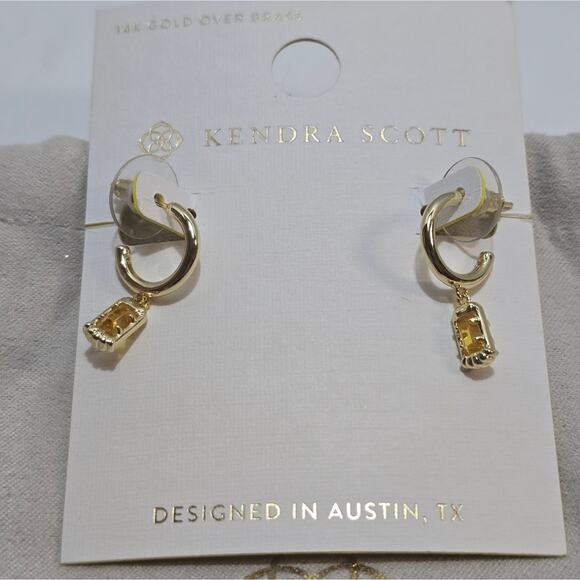 Kendra Scott Jewelry - Kendra Scott Huggie Hoop Earrings Gold‎ Plated New